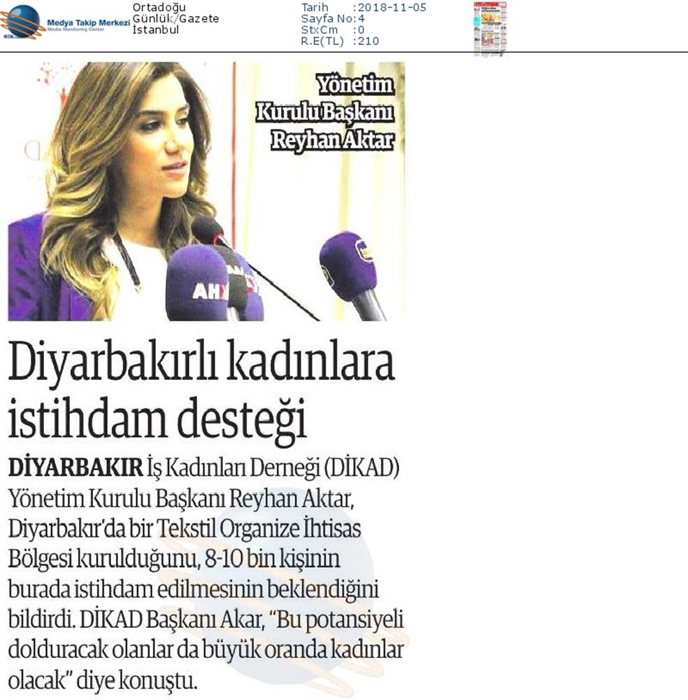 1 DİKAD Ekonomi Ve Kadin Zirvesi Medya Yansimalari 1 Kasim 2018 Diyarbakir - 19