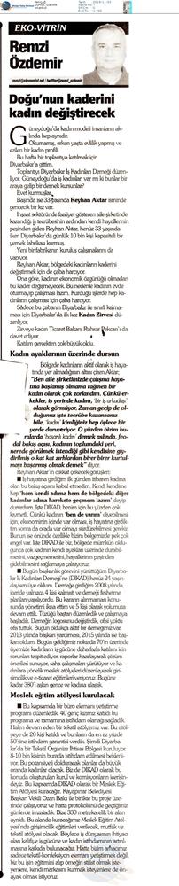 1 DİKAD Ekonomi Ve Kadin Zirvesi Medya Yansimalari 1 Kasim 2018 Diyarbakir - 20
