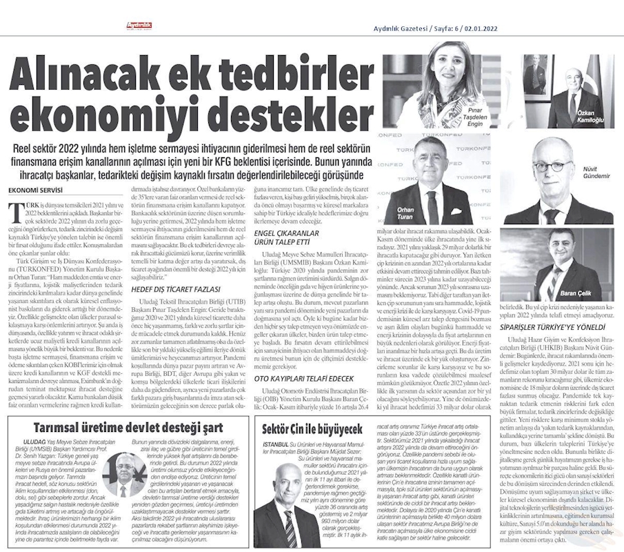 2021 Yil Sonu Ekonomi Değerlendirmesi 31 Aralik 2021 - 8