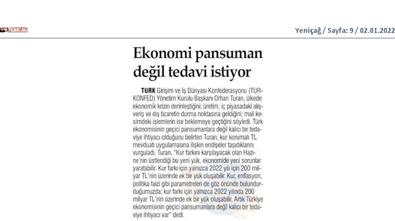 2021 Yil Sonu Ekonomi Değerlendirmesi 31 Aralik 2021 - 14