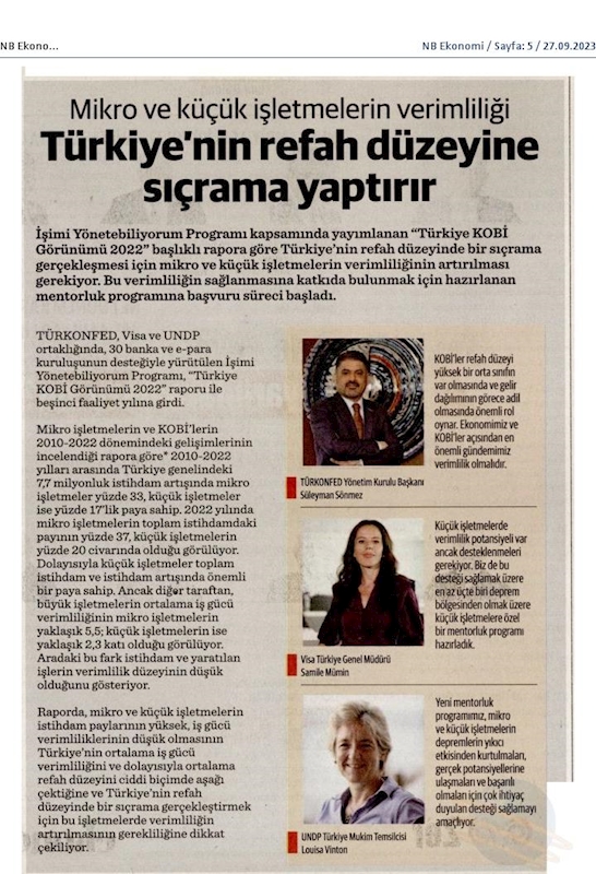 2022 Türkiye KOBİ Görünümü Raporu 2 Ekim 2023 - 1