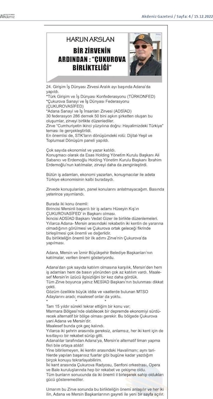 24 Girişim Ve Is Dunyasi Zirvesi 2 3 Aralik 2022 Adana - 9