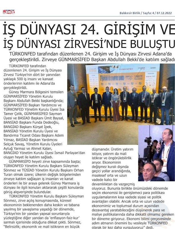 24 Girişim Ve Is Dunyasi Zirvesi 2 3 Aralik 2022 Adana - 10
