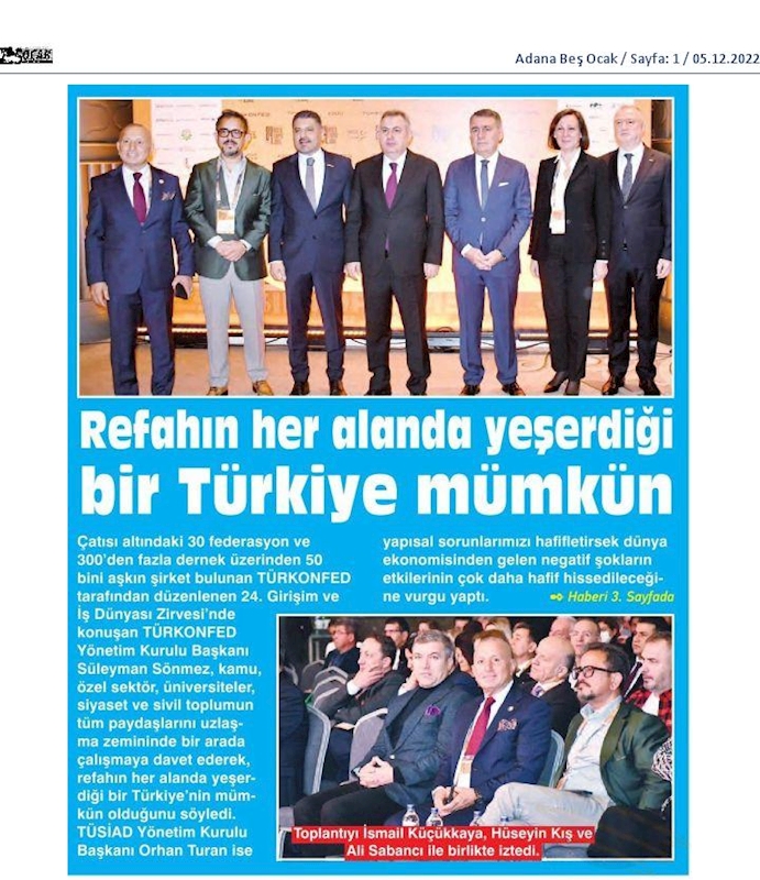 24 Girişim Ve Is Dunyasi Zirvesi 2 3 Aralik 2022 Adana - 12