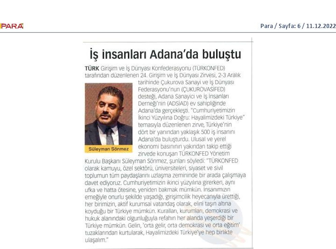24 Girişim Ve Is Dunyasi Zirvesi 2 3 Aralik 2022 Adana - 13