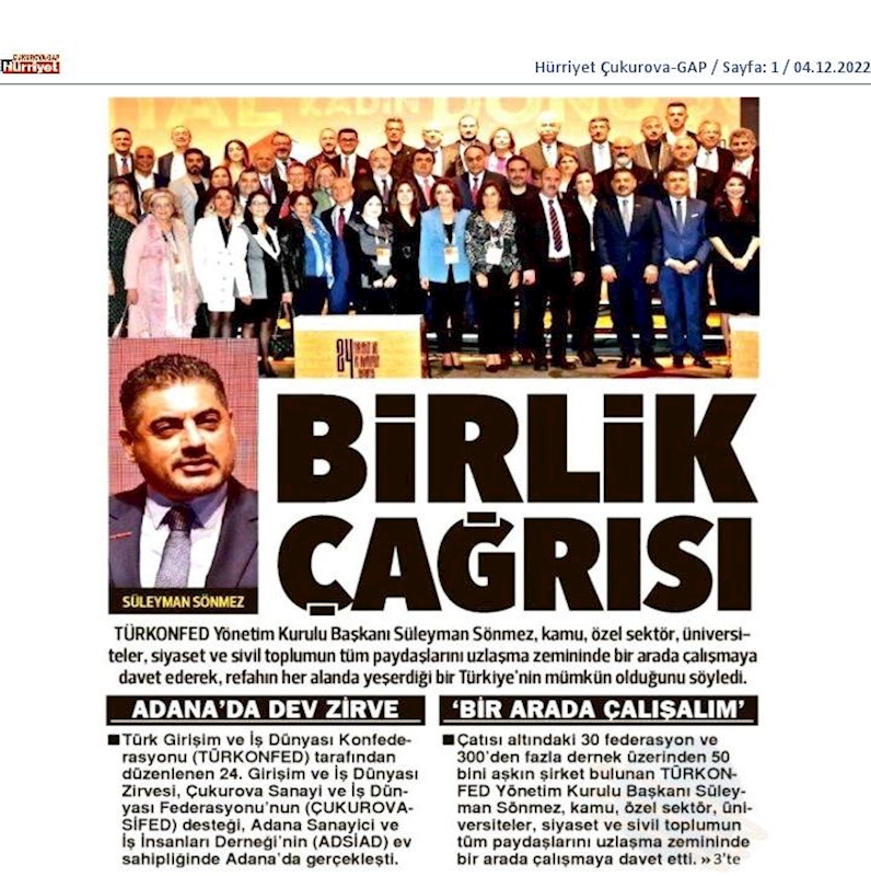 24 Girişim Ve Is Dunyasi Zirvesi 2 3 Aralik 2022 Adana - 22