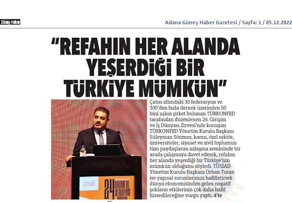 24 Girişim Ve Is Dunyasi Zirvesi 2 3 Aralik 2022 Adana - 33