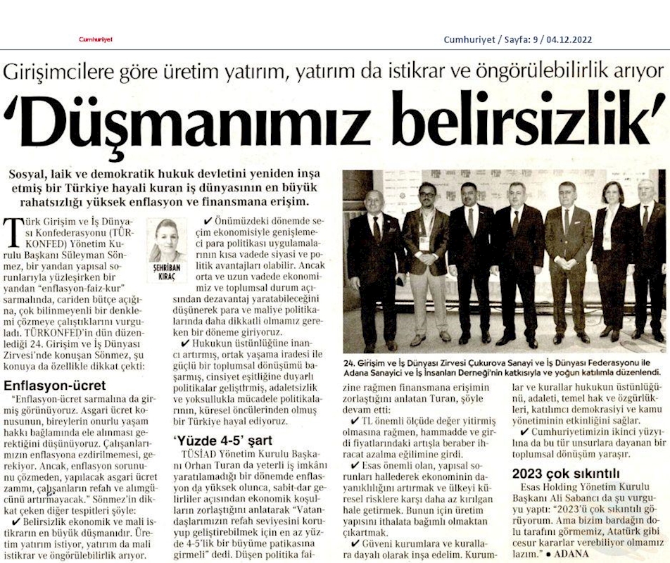 24 Girişim Ve Is Dunyasi Zirvesi 2 3 Aralik 2022 Adana - 48