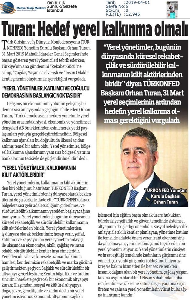31 Mart Yerel Yönetim Basin Aciklamasi Medya Yansimalari 31 Mart 2019 - 10