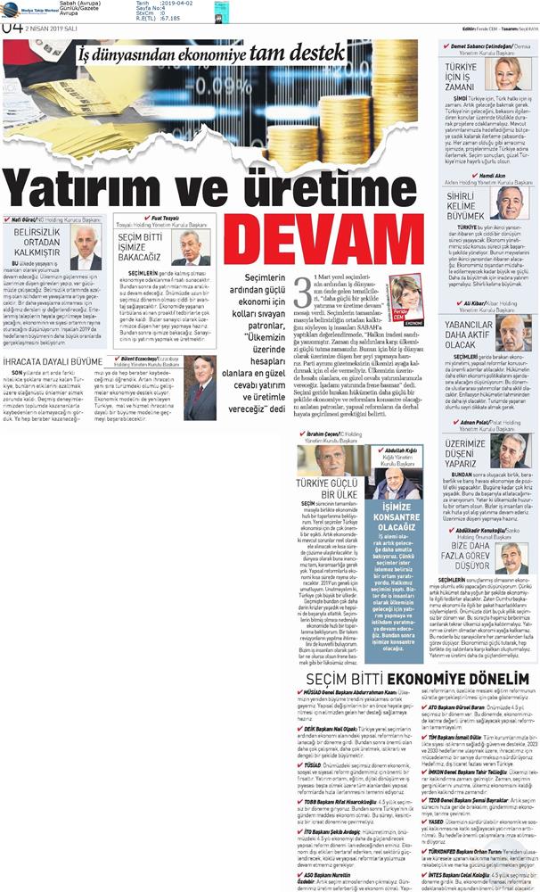 31 Mart Yerel Yönetim Basin Aciklamasi Medya Yansimalari 31 Mart 2019 - 21