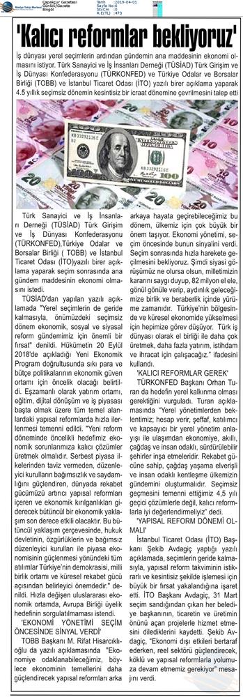 31 Mart Yerel Yönetim Basin Aciklamasi Medya Yansimalari 31 Mart 2019 - 23