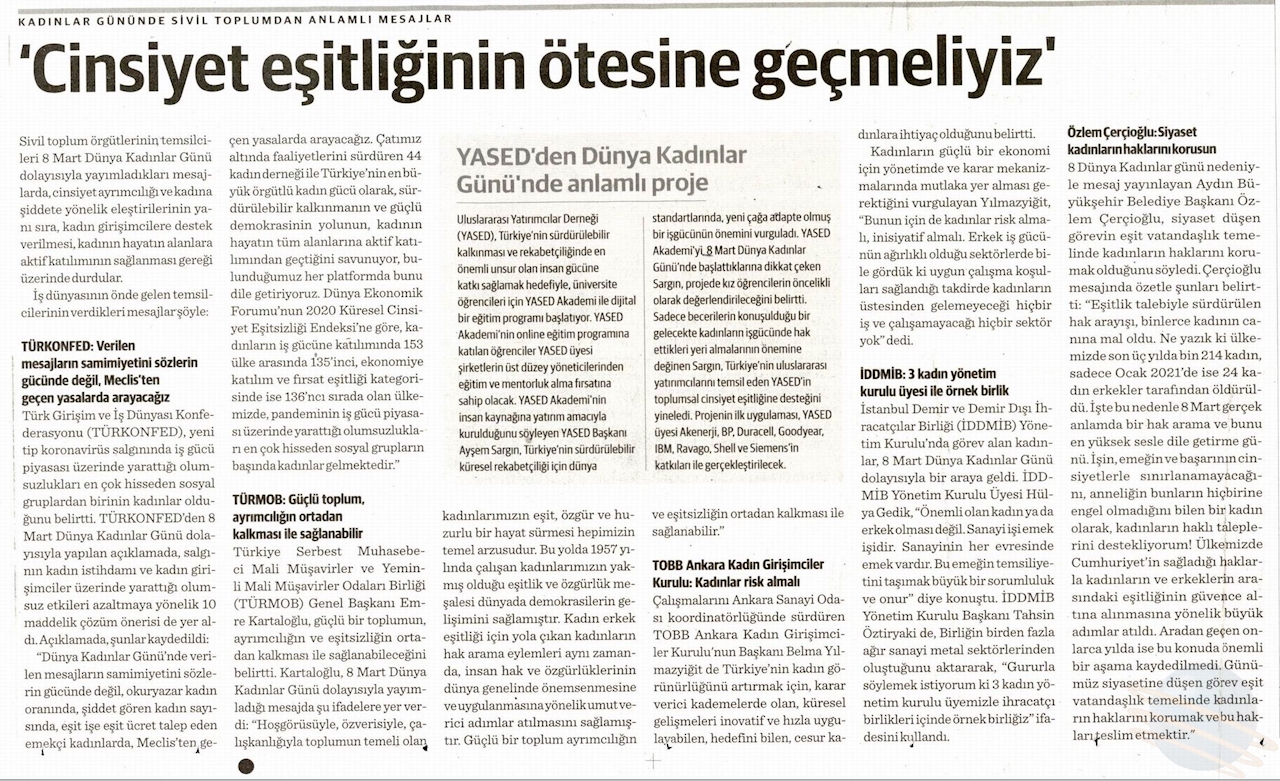 8 Mart Dunya Kadinlar Gunu Basin Aciklamasi Basin Yansimalari 8 Mart 2021 - 3