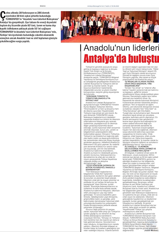 Anadolunun Liderleri Buluşmasi 27 29 Mayis 2022 Antalya - 11