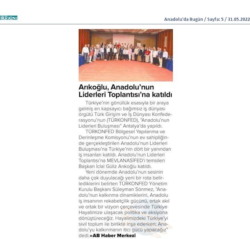Anadolunun Liderleri Buluşmasi 27 29 Mayis 2022 Antalya - 12
