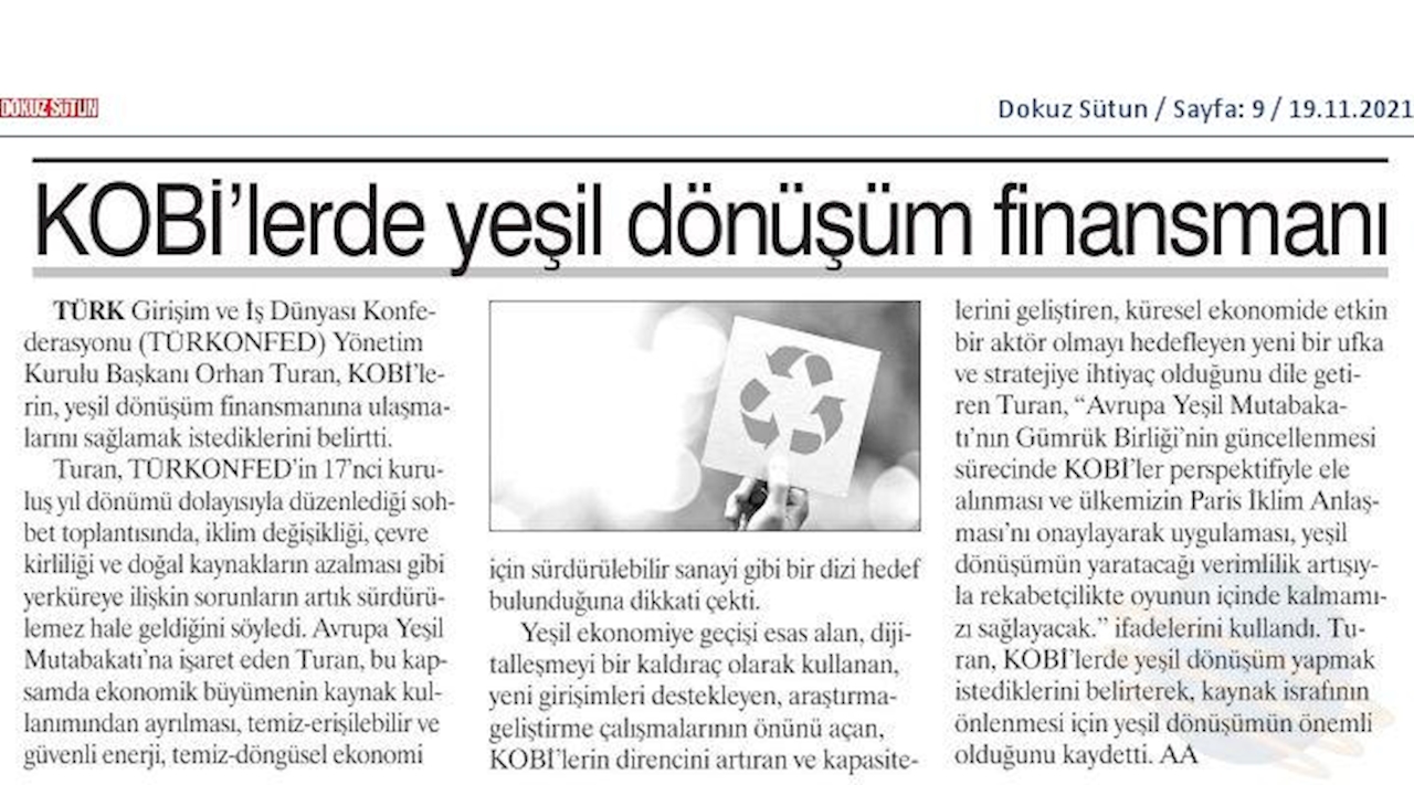 Ankara Basin Toplantısı Basin Yansimalari 17 Kasim 2021 - 4