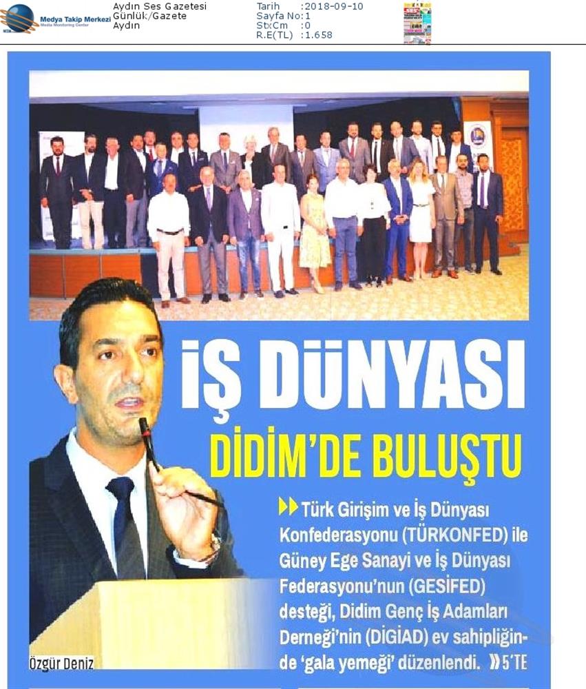 Bodrum Turizm 40 Zirvesi Didim Ekonomi Gala Yemegi Medya Yansimalari 8 Eylul 2018 - 11