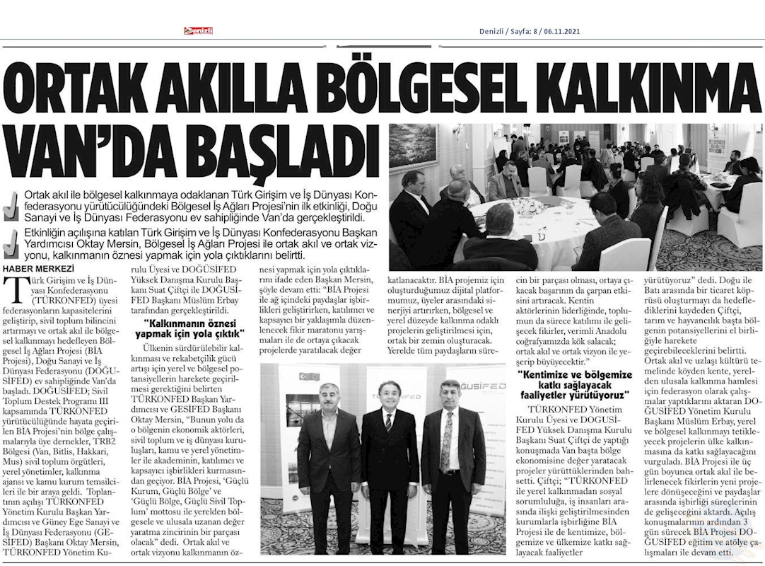 Bolgesel Is Aglari Buluşmalari Basin Yansimalari 4 5 6 Kasim 2021 Van - 10