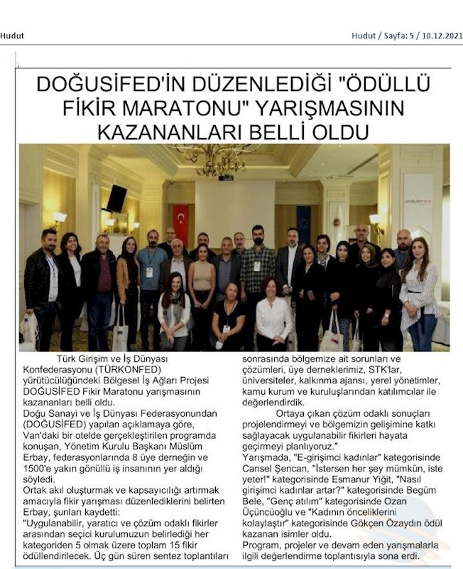 Bolgesel Is Aglari Buluşmalari Basin Yansimalari 4 5 6 Kasim 2021 Van - 14
