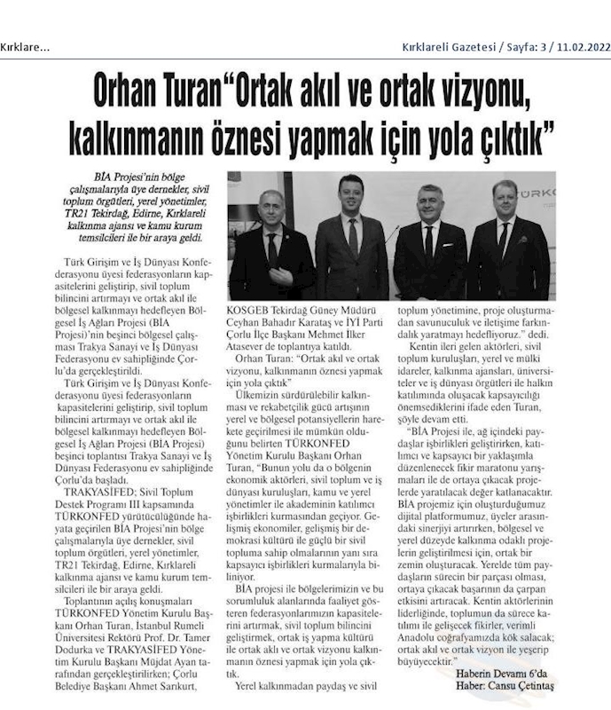Bolgesel Is Aglari Projesi 10 Subat 2022 Tekirdag - 11