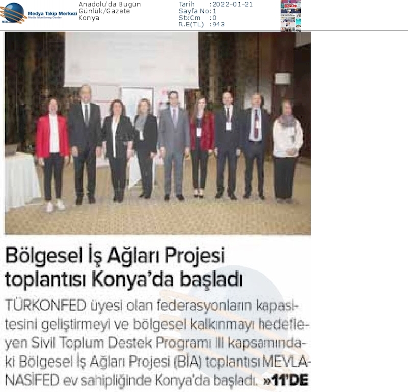 Bolgesel Is Aglari Projesi 20 Ocak 2022 Konya - 3