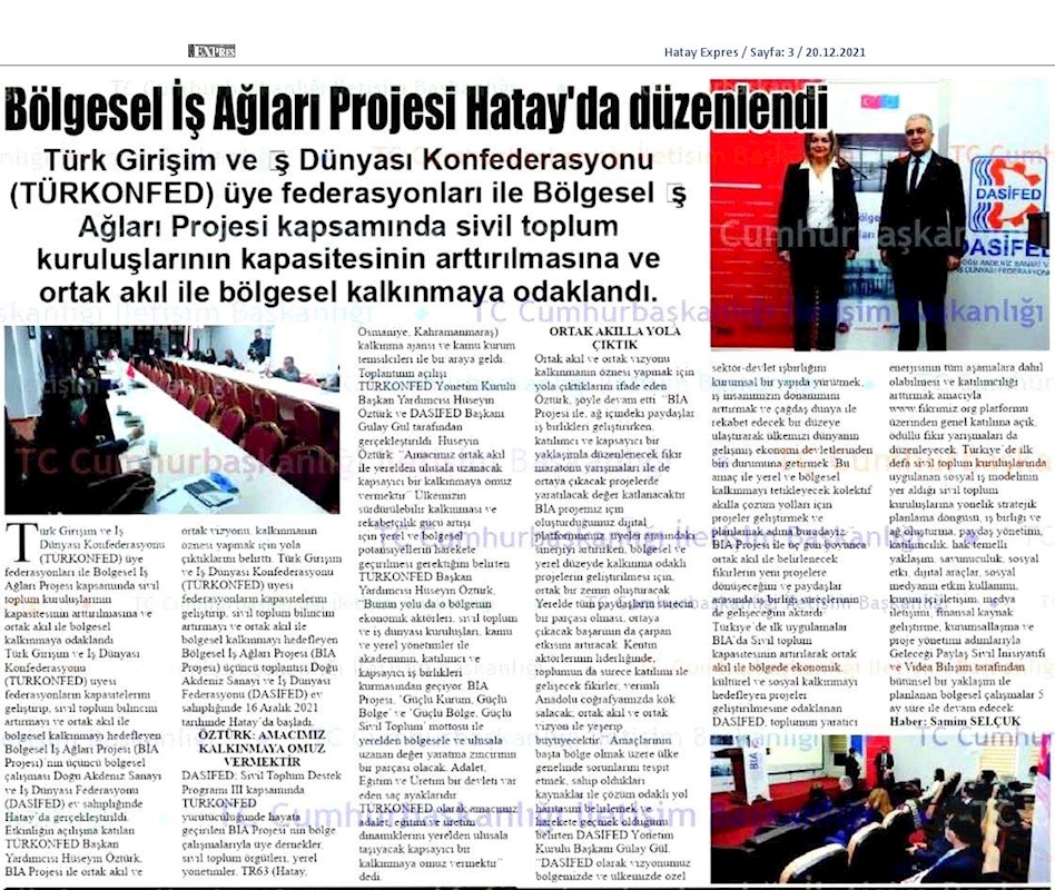 Bolgesel Is Aglari Projesi Hatay 16 Aralik 2021 - 6