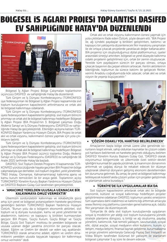 Bolgesel Is Aglari Projesi Hatay 16 Aralik 2021 - 11