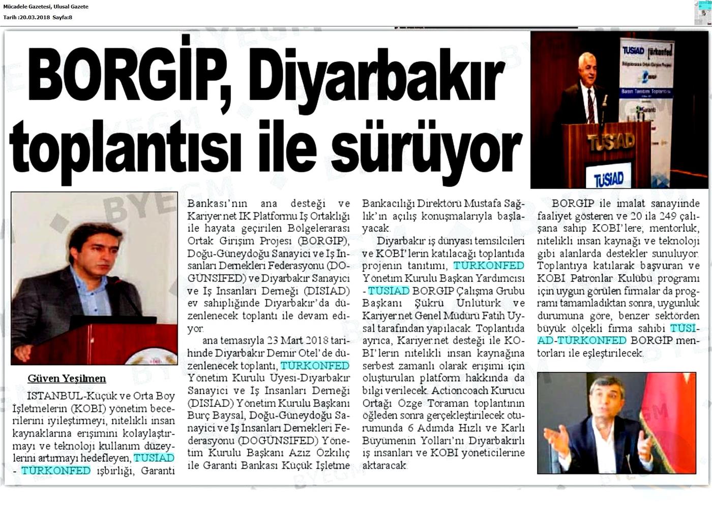 Borgip Diyarbakir Toplantısı Medya Yansimalari 23 Mart 2018 Diyarbakir - 8