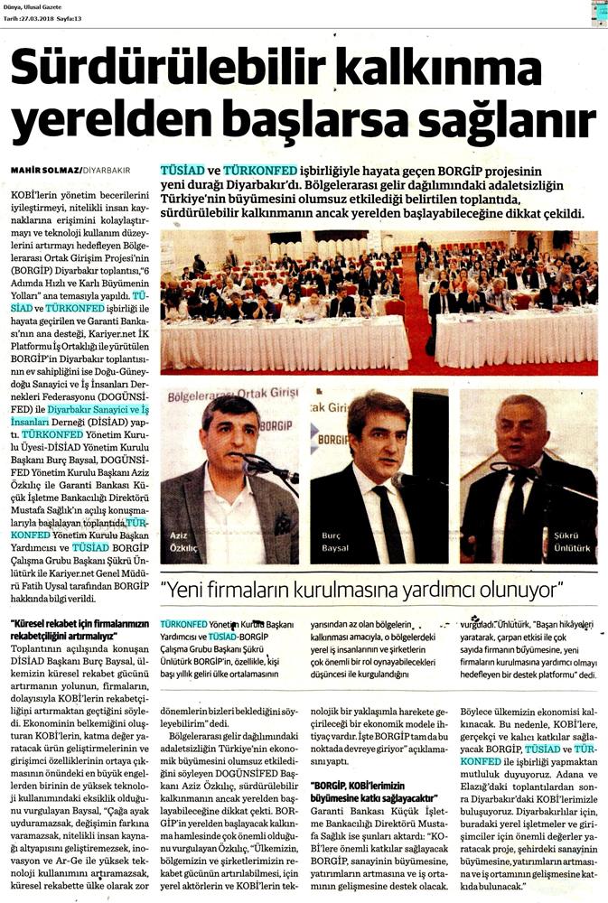 Borgip Diyarbakir Toplantısı Medya Yansimalari 23 Mart 2018 Diyarbakir - 11