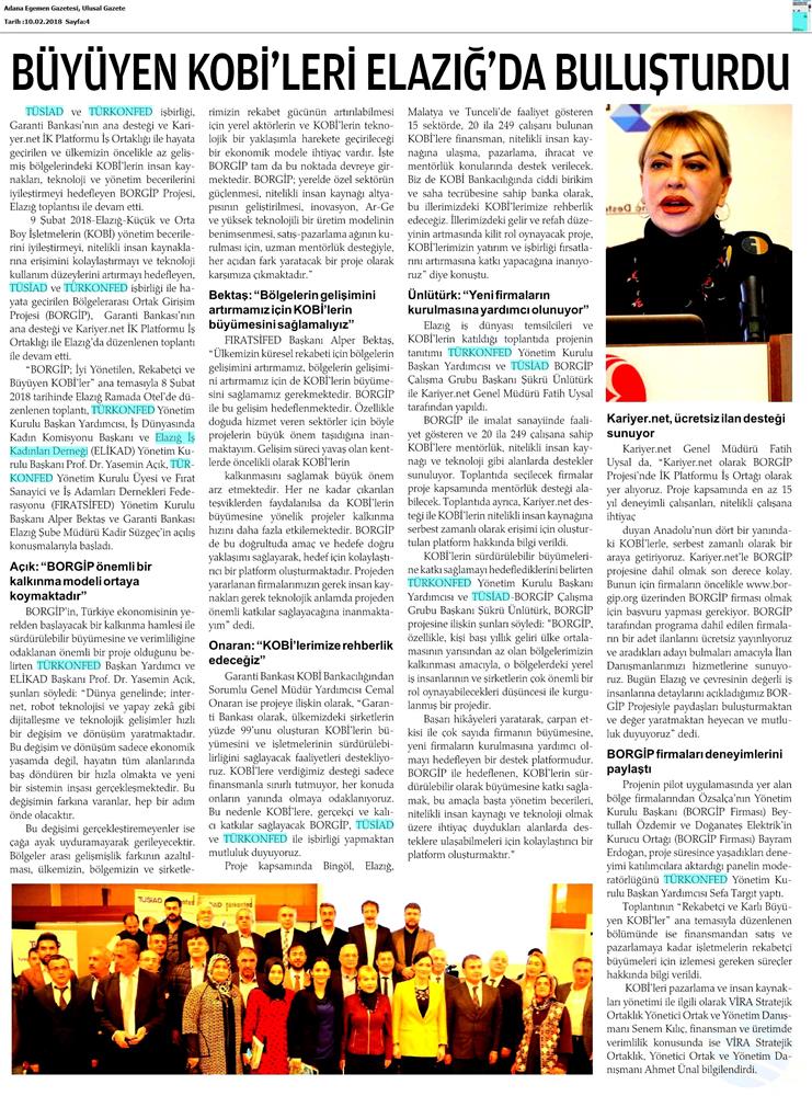 Borgip Elazig Toplantısı Medya Yansimalari 8 Subat 2018 Elazig - 2