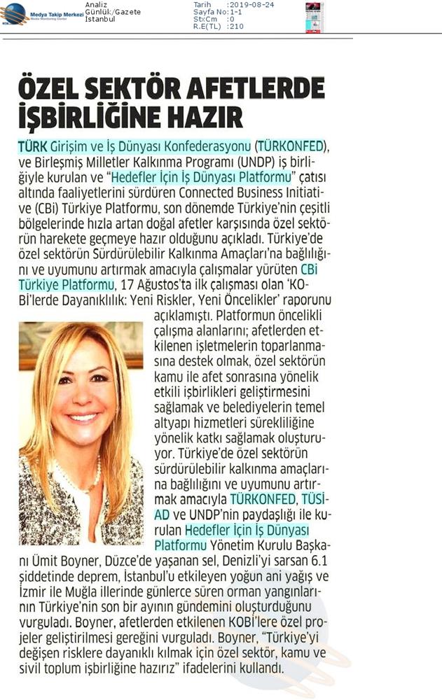 Boyner Ozel Sektor Dogal Afetlerde Sorumluluk Almaya Ve İşbirliğine Hazir Basin Yansimalari 23 Agustos 2019 - 7