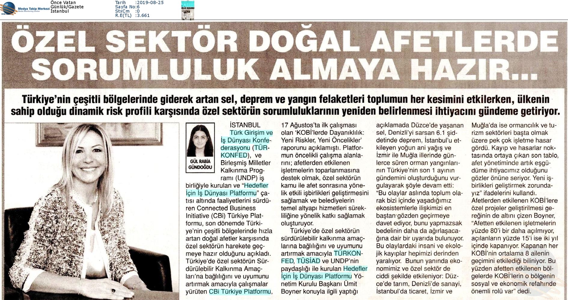 Boyner Ozel Sektor Dogal Afetlerde Sorumluluk Almaya Ve İşbirliğine Hazir Basin Yansimalari 23 Agustos 2019 - 8