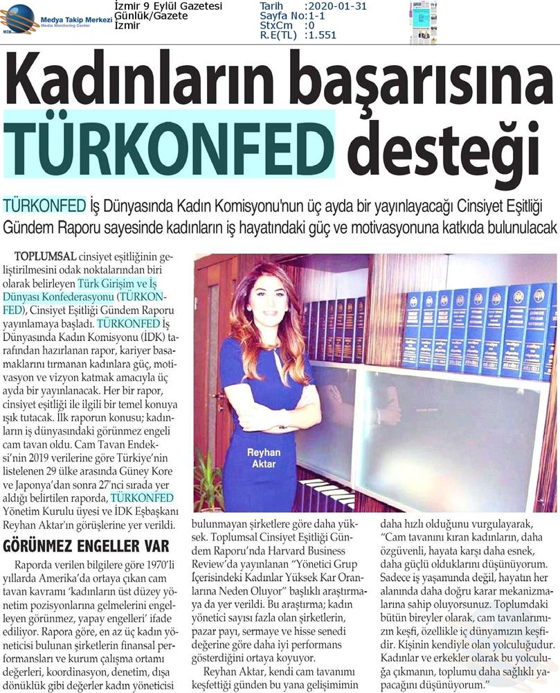 Cinsiyet Esitligi Gundem Raporu Cam Tavan Medya Yansimalari 30 Ocak 2020 - 7