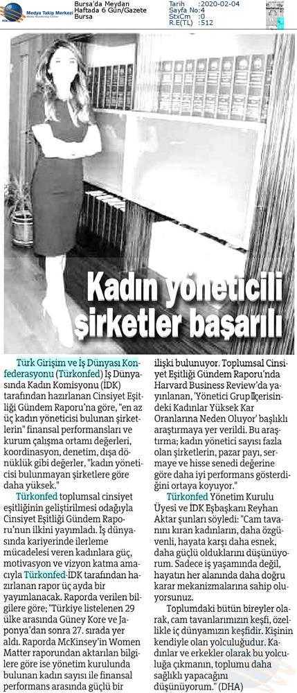 Cinsiyet Esitligi Gundem Raporu Cam Tavan Medya Yansimalari 30 Ocak 2020 - 9