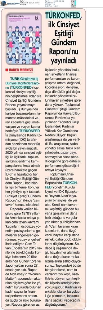 Cinsiyet Esitligi Gundem Raporu Cam Tavan Medya Yansimalari 30 Ocak 2020 - 17