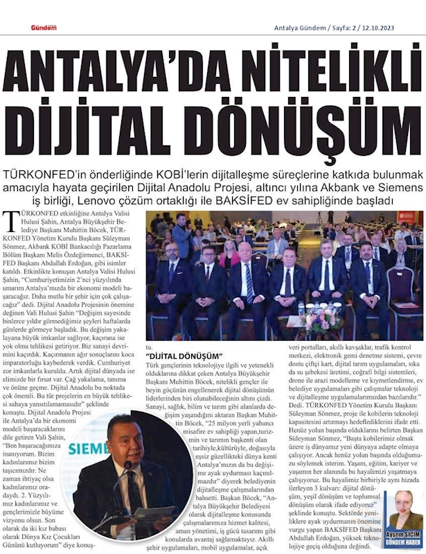 Dijital Anadolu 11 Ekim 2023 Antalya - 32