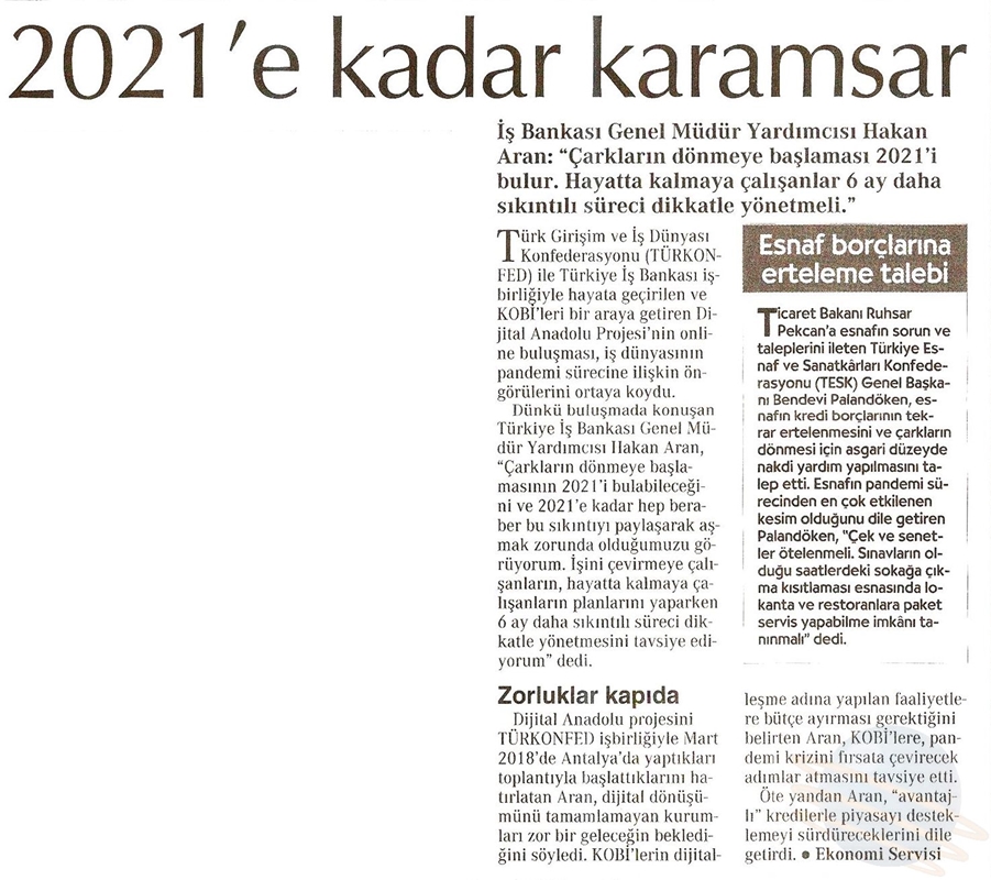Dijital Anadolu Canli Yayinlari Basin Yansimalari 2020 - 29
