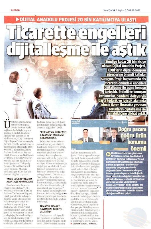 Dijital Anadolu Canli Yayinlari Basin Yansimalari 2021 - 1