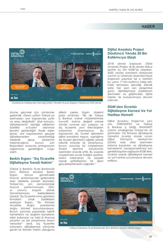 Dijital Anadolu Canli Yayinlari Basin Yansimalari 2021 - 7