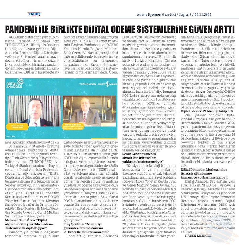 Dijital Anadolu Canli Yayinlari Basin Yansimalari 2021 - 33