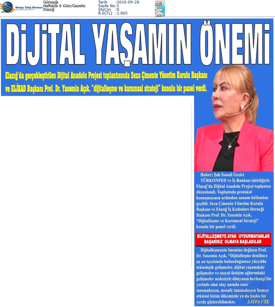 Dijital Anadolu Medya Yansimalari 27 Eylul 2019 Elazig - 5