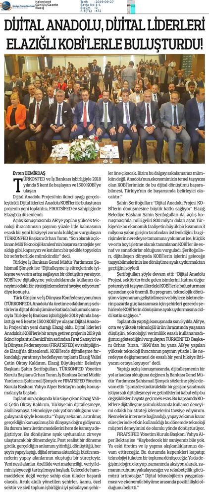 Dijital Anadolu Medya Yansimalari 27 Eylul 2019 Elazig - 9