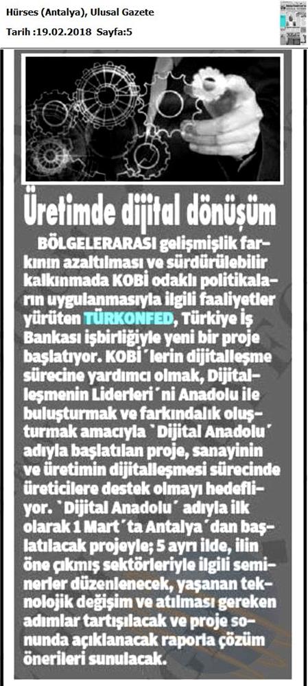 Dijital Anadolu Medya Yansimalari 19 Subat 2018 - 18