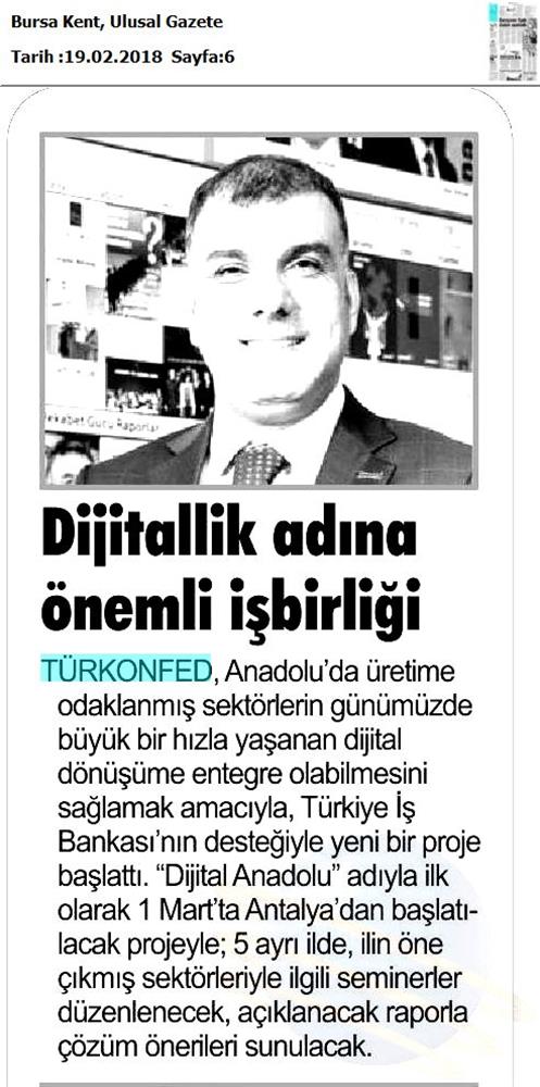Dijital Anadolu Medya Yansimalari 19 Subat 2018 - 22