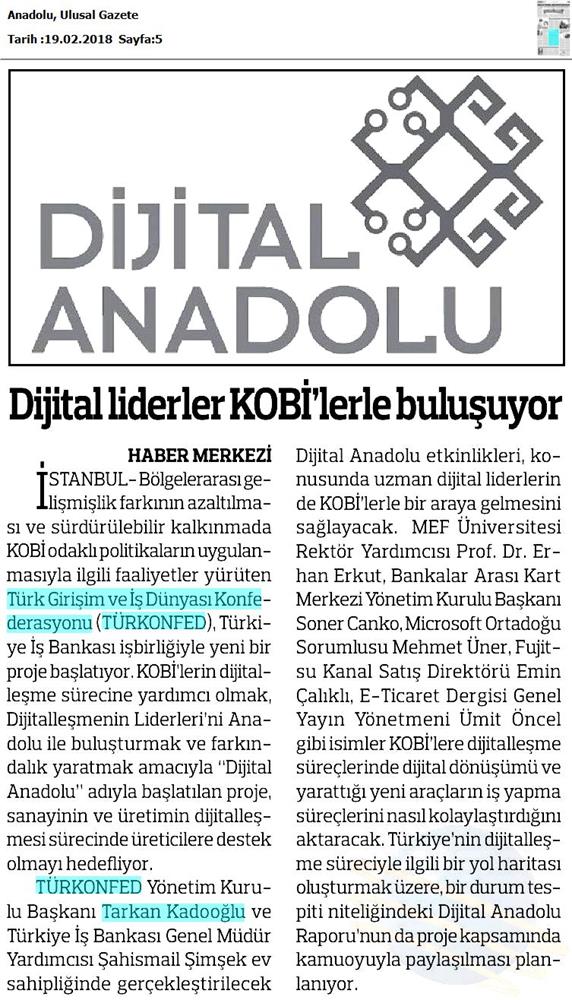 Dijital Anadolu Medya Yansimalari 19 Subat 2018 - 30