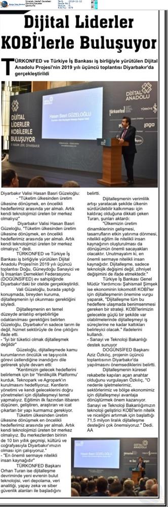 Dijital Anadolu Toplantısı Medya Yansimalari 12 Kasim Diyarbakir - 6