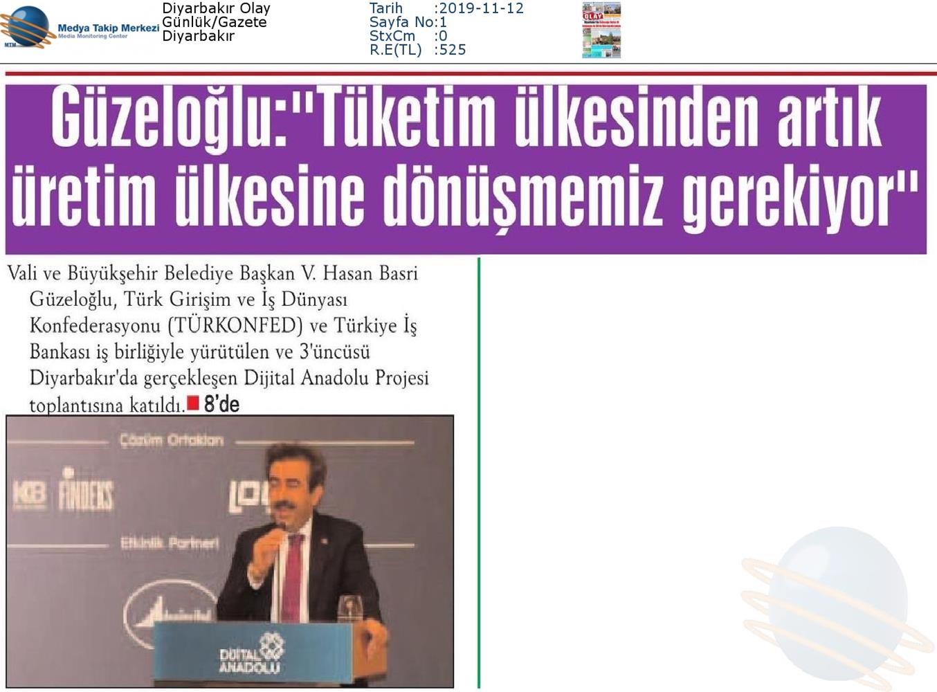Dijital Anadolu Toplantısı Medya Yansimalari 12 Kasim Diyarbakir - 7