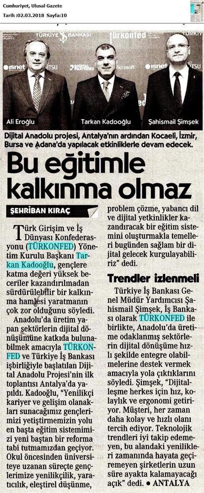 Dijital Anadolu Toplantısı Medya Yansimalari 1 Mart 2018 Antalya - 5