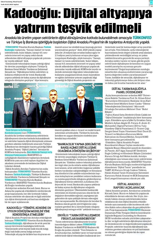 Dijital Anadolu Toplantısı Medya Yansimalari 1 Mart 2018 Antalya - 6