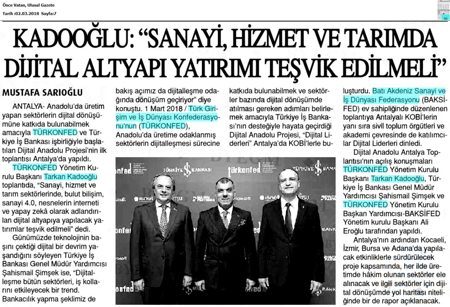 Dijital Anadolu Toplantısı Medya Yansimalari 1 Mart 2018 Antalya - 14