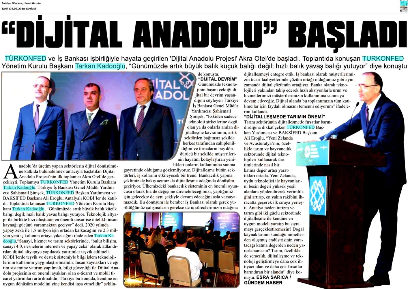 Dijital Anadolu Toplantısı Medya Yansimalari 1 Mart 2018 Antalya - 27